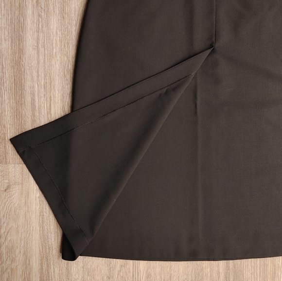 EMPORIO ARMANI Vintage 100% Wool Midi Wrap Pencil Skirt - Picture 5 of 9